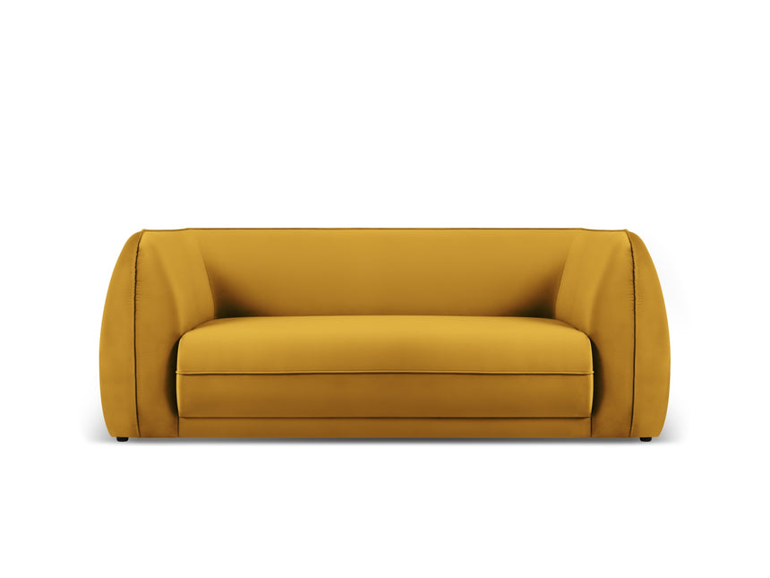 Velvet sofa, Lando, 2 seats - Yellow