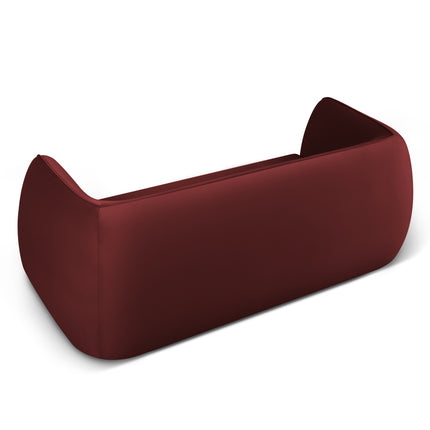 Velvet sofa, Lando, 2 seats - Dark red