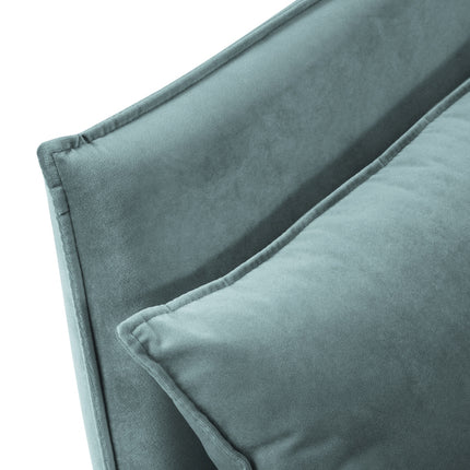 Velvet sofa, Agate, 2 seats - Blue