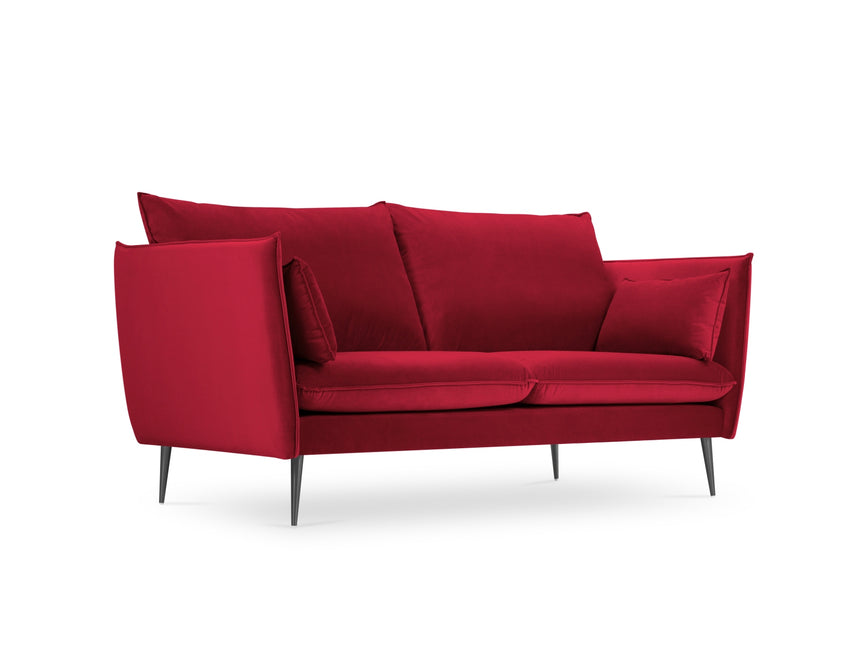 Velvet sofa, Agate, 2 seats - Red