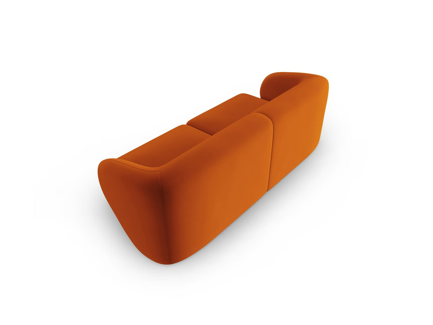 Velvet modular sofa, Shane, 2 seats - Terracotta