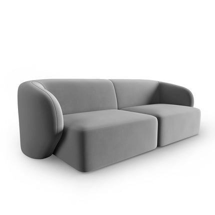 Velvet modular sofa, Shane, 2 seats - Gray