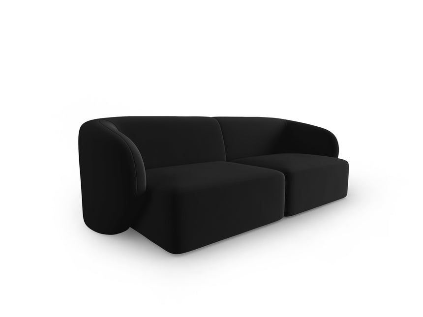 Velvet modular sofa, Shane, 2 seats - Black