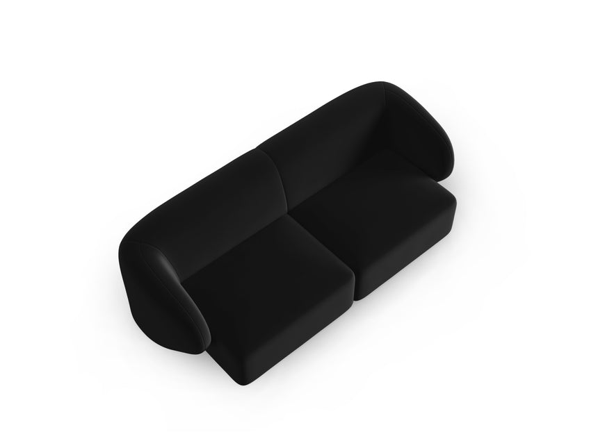 Velvet modular sofa, Shane, 2 seats - Black