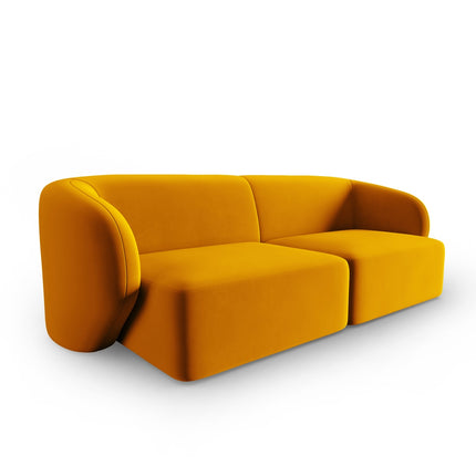 Velvet modular sofa, Shane, 2 seats - Yellow