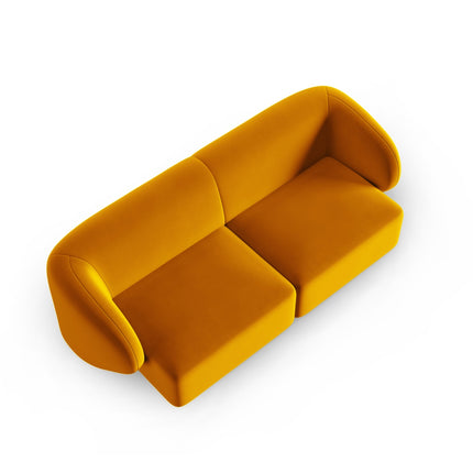 Velvet modular sofa, Shane, 2 seats - Yellow