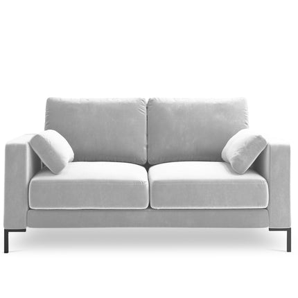 Velvet sofa, Jade, 2 seats - Silver