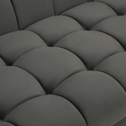 Velvet sofa, Karoo, 2 seats - Dark gray