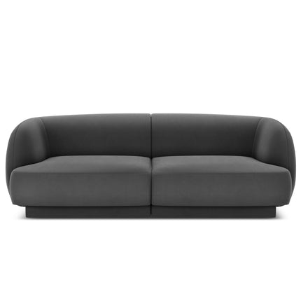 Velvet sofa, Miley, 2 seats - Gray