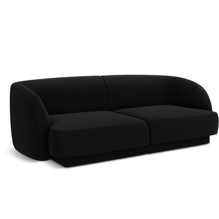Velvet sofa, Miley, 2 seats - Black