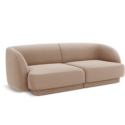Velvet sofa, Miley, 2 seats - Beige