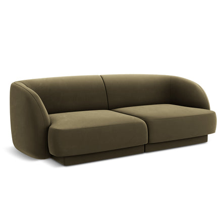 Velvet sofa, Miley, 2 seats - Green