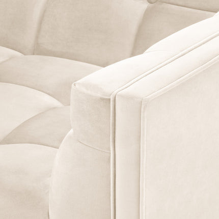 Velvet sofa, Karoo, 2 seats - Light beige