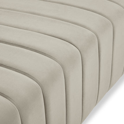Velvet sofa, Annite, 2 seats - Light beige