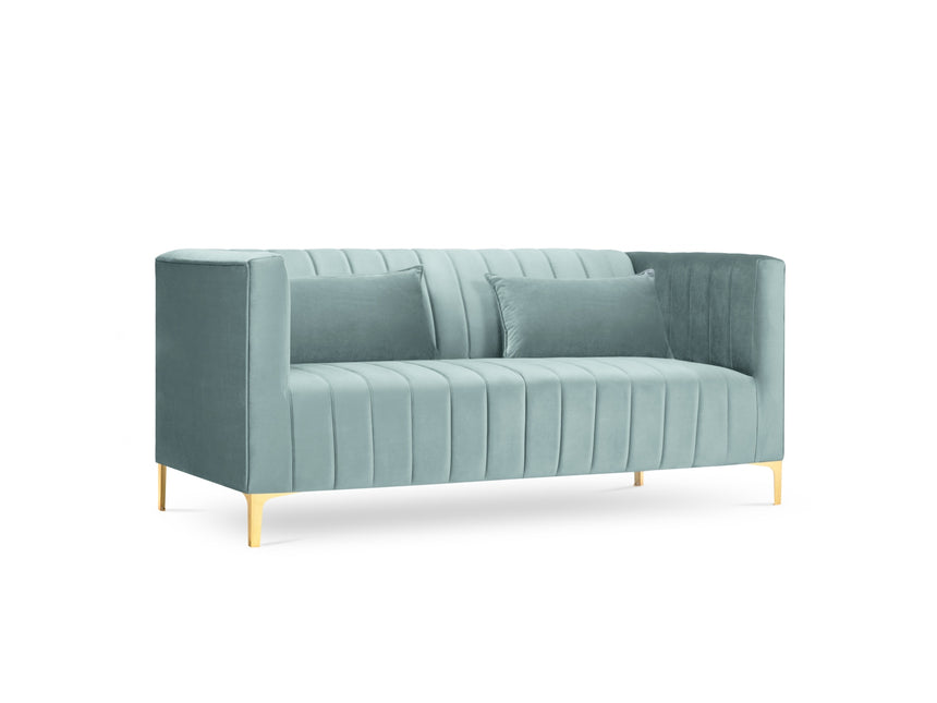 Velvet sofa, Annite, 2 seats - Mint
