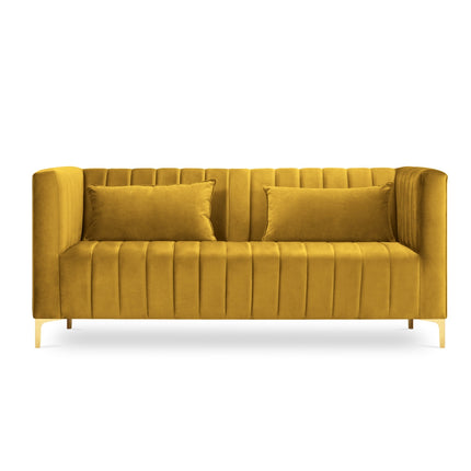 Velvet sofa, Annite, 2 seats - Yellow