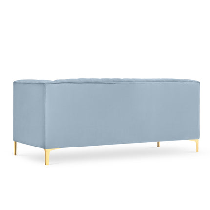 Velvet sofa, Annite, 2 seats - Light blue