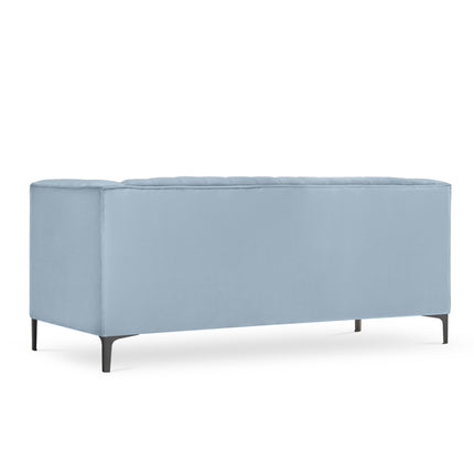 Velvet sofa, Annite, 2 seats - Light blue