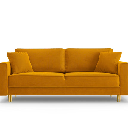 Sofa with bed function and box, Dunas, 3 seats - Yellow