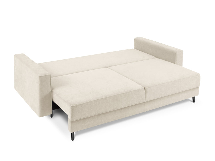 Sofa with bed function and box, Dunas, 3 seats - Beige