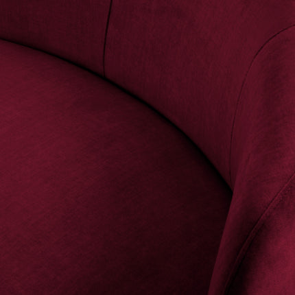 Left velvet sofa, Alice, 3 seats - Burgundy