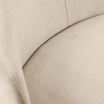 Right velvet sofa, Alice, 3 seats - Light beige