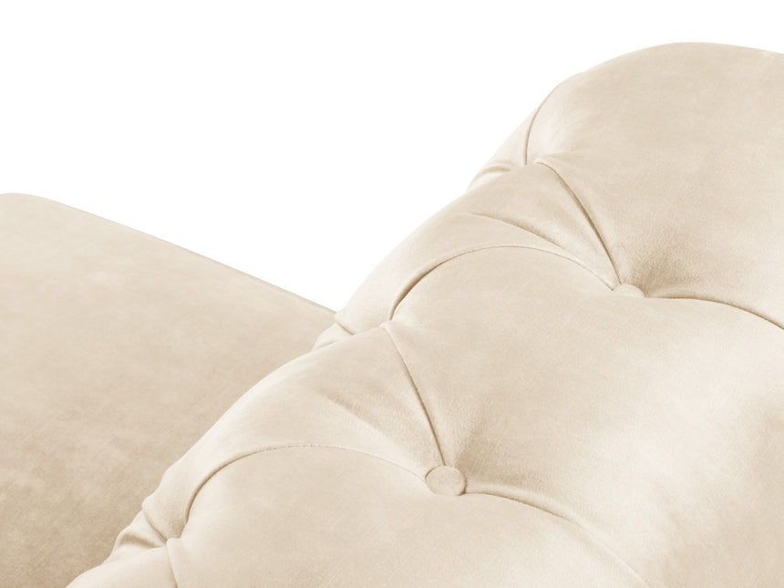 Velvet sofa, Lapis, 3 seats - Light beige