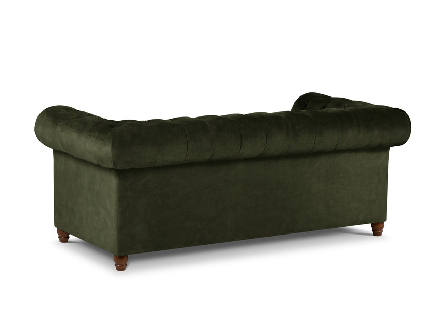 Velvet sofa, Lapis, 3 seats - Dark green