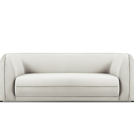 Velvet sofa, Lando, 3 seats - Light beige