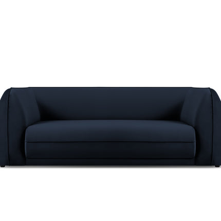 Velvet sofa, Lando, 3 seats - Dark blue
