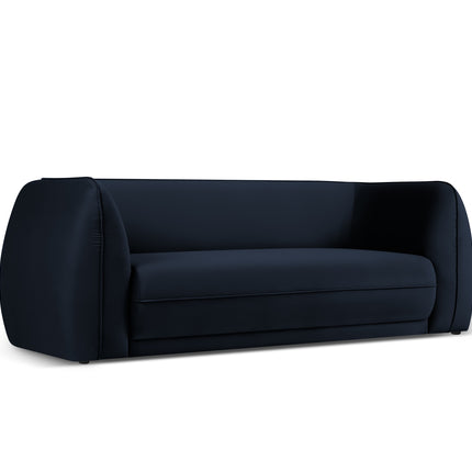 Velvet sofa, Lando, 3 seats - Dark blue