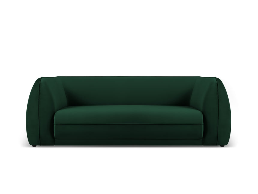 Velvet sofa, Lando, 3 seats - Bottle green