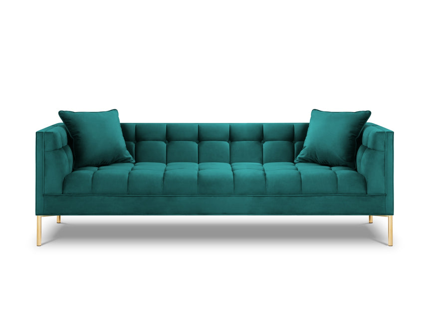 Velvet sofa, Karoo, 3 seats - Turquoise