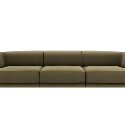 Velvet sofa, Miley, 3 seats - Green