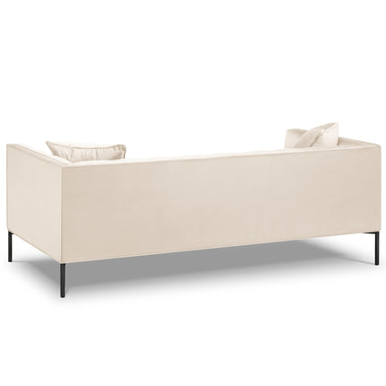 Velvet sofa, Karoo, 3 seats - Light beige