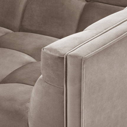 Velvet sofa, Karoo, 3 seats - Beige
