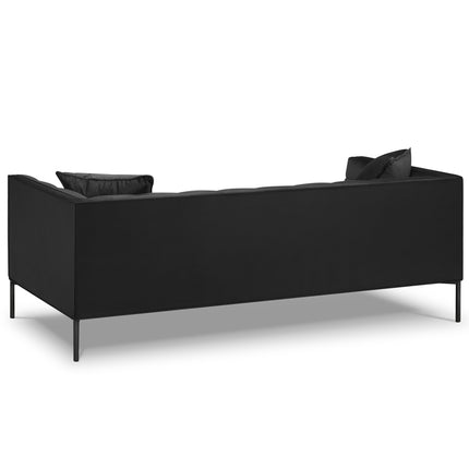 Velvet sofa, Karoo, 3 seats - Dark gray