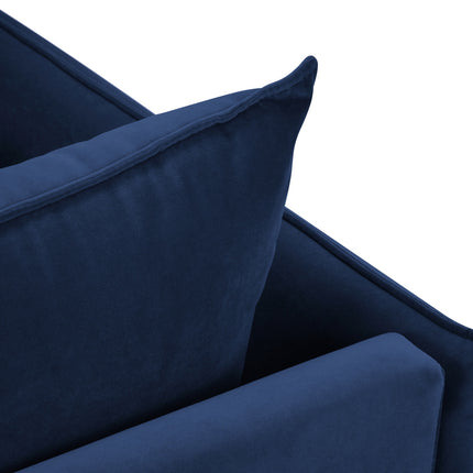 Velvet armchair, Agate, 1 seat - Royal blue