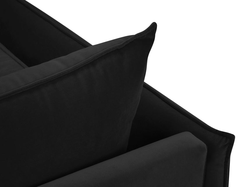 Fluwelen fauteuil,  Agaat,  1 zitplaats - Zwart