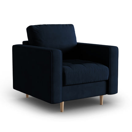 Fluwelen fauteuil,  Gobi,  1-zits - Koningsblauw