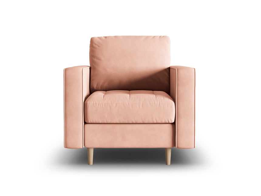 Fluwelen fauteuil,  Gobi,  1-zits - Roze