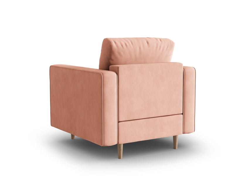 Fluwelen fauteuil,  Gobi,  1-zits - Roze