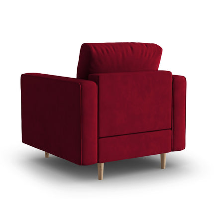 Fluwelen fauteuil,  Gobi,  1-zits - Rood