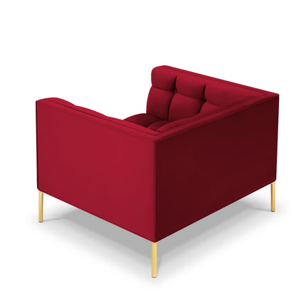 Fluwelen fauteuil,  Karoo,  1 zitplaats - Rood