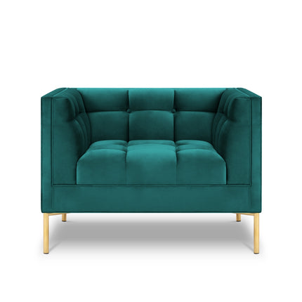 Fluwelen fauteuil,  Karoo,  1 zitplaats - Turquoise