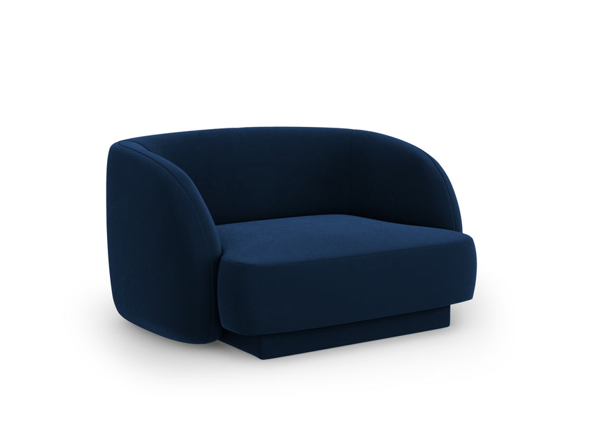 Velvet armchair, Miley, 1-seater - Royal blue