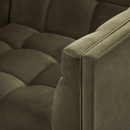 Fluwelen fauteuil,  Karoo,  1 zitplaats - Groen