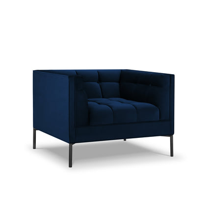 Fluwelen fauteuil,  Karoo,  1 zitplaats - Koningsblauw