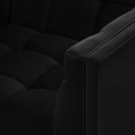 Fluwelen fauteuil,  Karoo,  1 zitplaats - Zwart