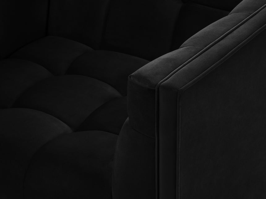 Fluwelen fauteuil,  Karoo,  1 zitplaats - Zwart
